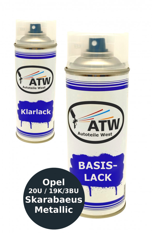 Autolack für Opel 20U / 19K/3BU Skarabaeus Metallic+400ml Klarlack Set